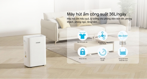 Máy hút ẩm Steiger STG - 836DW