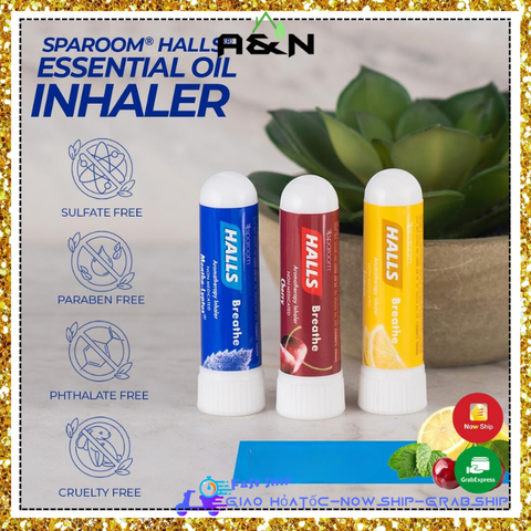 HALLS ống hít mũi tinh dầu bạc hà hương Cherry Lemon - Sparoom