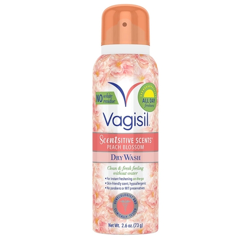 Vagisil xịt khô vệ sinh khử mùi Peach Blossom - Hàng Mỹ