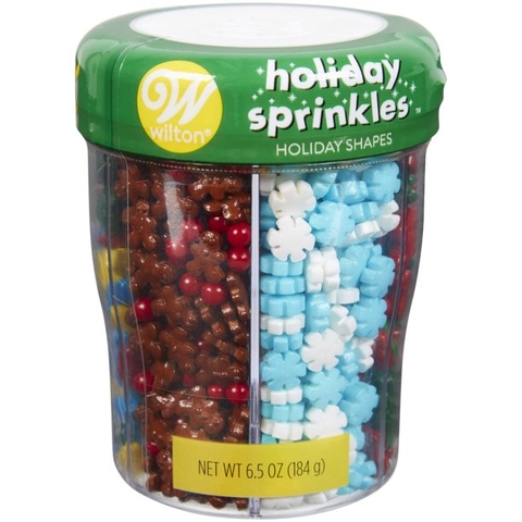 Wilton trang trí sprinkles Assorted Christmas mix 6 loại