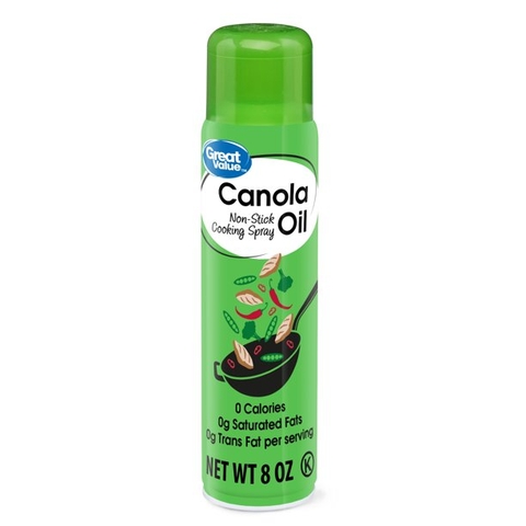Dầu hạt cải ăn kiêng Great Value Canola dạng xịt 227gram - hàng Mỹ