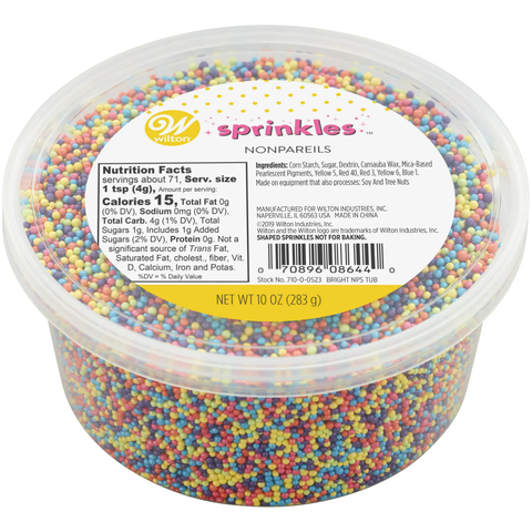 Wilton Sprinkles Bright Bunny Jimmies trang trí bánh kẹo - 113gram