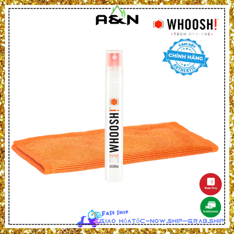 WHOOSH nước lau vệ sinh màn hình mắt kính cao cấp - 8ml 1 khăn