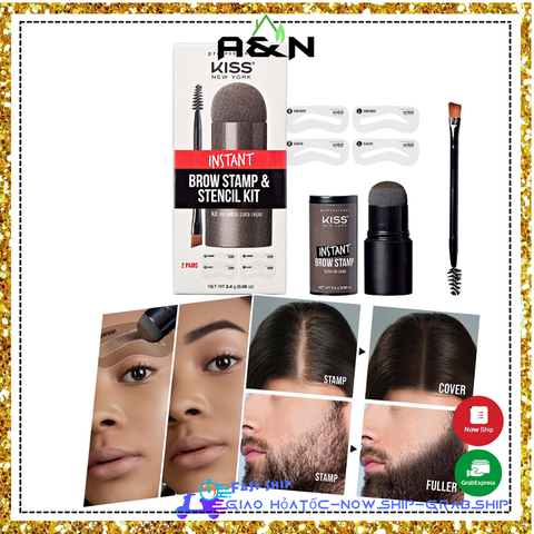 KISS Instant bộ dụng cụ tô và khuôn vẽ lông mày đơn giản nhanh chóng