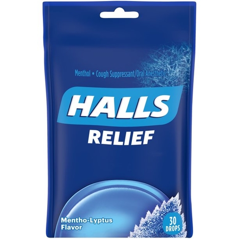 Kẹo ngậm Halls bạc hà 30 viên
