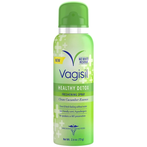 Vagisil xịt khô vệ sinh khử mùi Healthy Detox - Hàng Mỹ