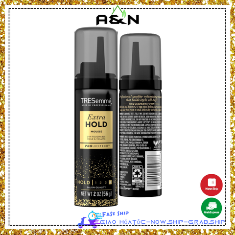 Bọt tạo kiểu tóc Tresemme TRES Two Extra Hold 4 Mousse - mini 56gram