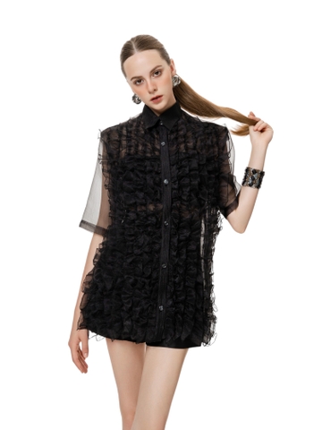 Áo sơ mi bèo xoắn-Percée Top