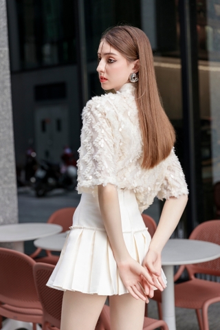 Paillettes Top - Áo sơ mi phối kim sa