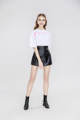 Stylized Tee - Áo thun xỏ khoen đan dây