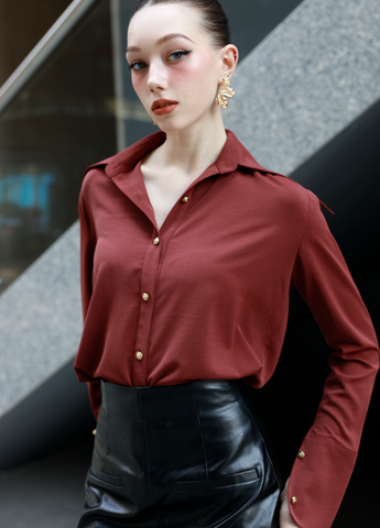 Eclat Skirt - Áo sơ mi lụa mềm