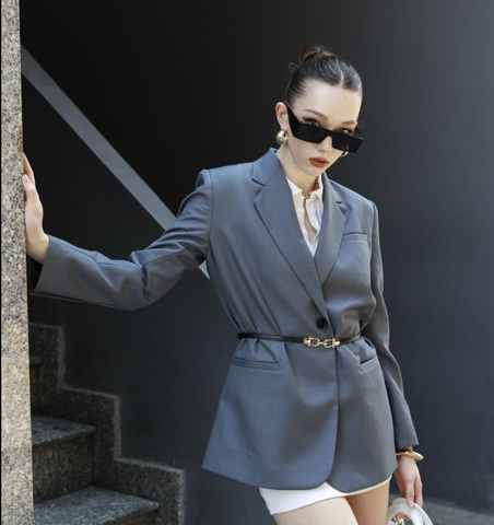 Áo Vest Blazer - XÁM CHUỘT