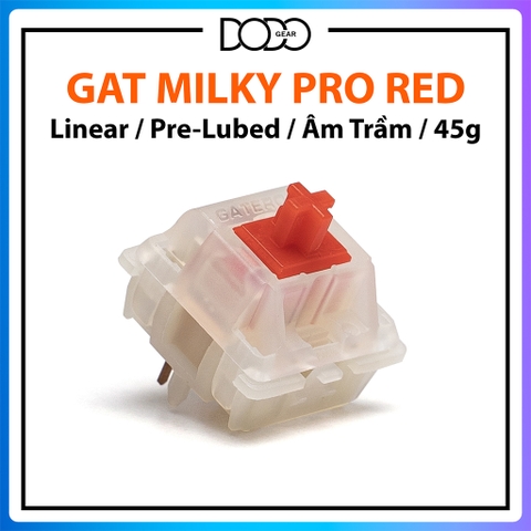 Gateron Pro Milky Yellow - Milky Red - RGB Yellow - RGB Red - RGB Brown - Linear Tactile Switch