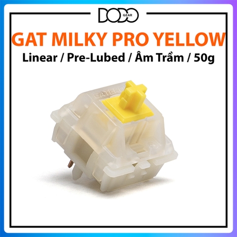 Gateron Pro Milky Yellow - Milky Red - RGB Yellow - RGB Red - RGB Brown - Linear Tactile Switch