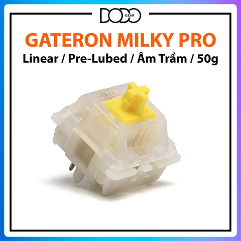Gateron Pro Milky Yellow - Milky Red - RGB Yellow - RGB Red - RGB Brown - Linear Tactile Switch