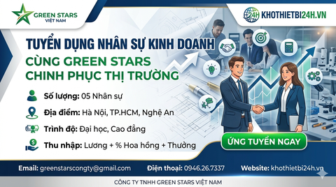 TUYỂN DỤNG: NHÂN VIÊN KINH DOANH THIẾT BỊ CÔNG NGHIỆP