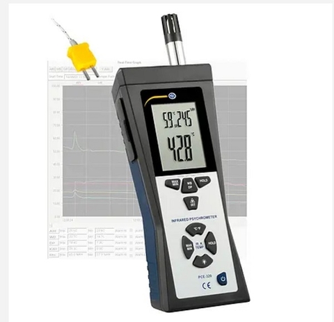 Máy đo nhiệt độ, độ ẩm, điểm sương PCE 320 (-20~+60 °C,10~ 90 % H.r,-68~+ 60 °C)