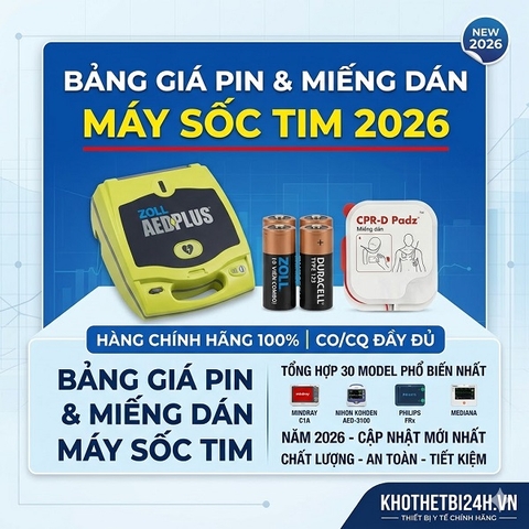 Bảng Giá Pin Và Miếng Dán Máy Sốc Tim 2026: Tổng Hợp 30 Model Phổ Biến Nhất