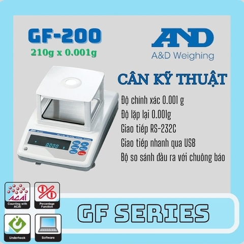 Cân 3 số lẻ - A&D, MODEL GF-200