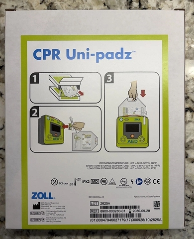 CPR Uni-padz Electrodes - Miếng dán điện cực 5 năm cho ZOLL AED 3 (8900-000280-01)