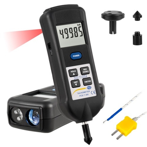 Máy đo tốc độ vòng quay PCE T 260 (5~99999 rpm, ±0.05%)