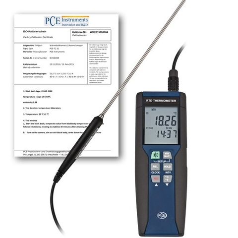 Nhiệt kế kỹ thuật số PCE HPT 1-ICA (-100~400°C; 0,01°C; chứng chỉ ISO)