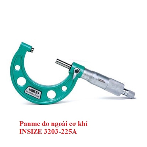 Panme đo ngoài cơ khí INSIZE 3203-225A (200-225mm, độ chia 0.01mm)