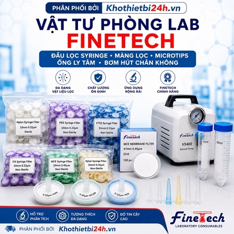 Vật tư phòng thí nghiệm Finetech chính hãng cho HPLC, vi sinh và phân tích mẫu
