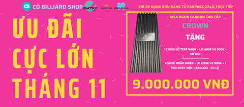 ƯU ĐÃI THÁNG 11 TẠI CÒ BILLIARDS