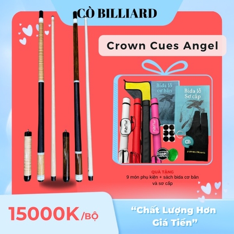 Cơ bida lỗ CROWN CUES ANGEL  ( độc quyền tại CÒ BILLIARD )