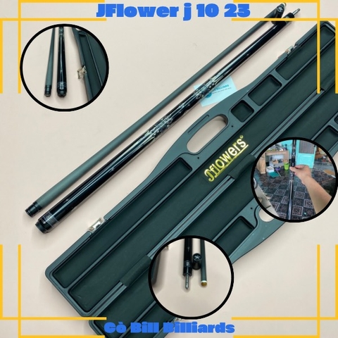cơ bida lỗ JFlower 10 23 ngọn classic ( tặng kèm 9 món pk và sách bida cơ bản )