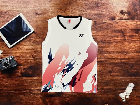 Áo cầu lông Yonex sát nách SNQT004 - Trắng Kem