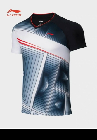 Áo Cầu Lông Lining VT001 - Trắng Xanh