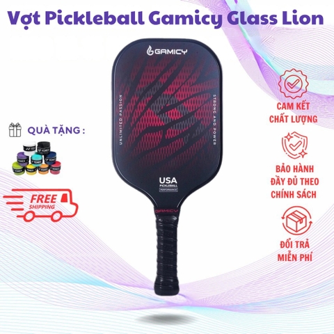 Vợt Pickleball Gamicy Glass Lion - Đen