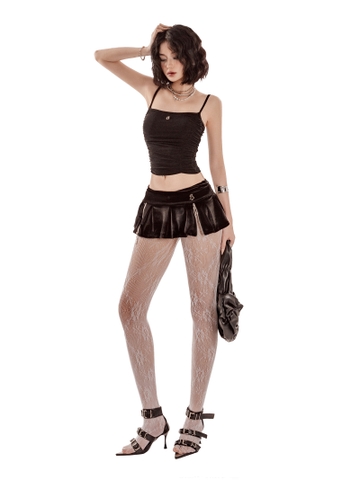 SISTERS Áo dây nhún ánh kim Bling