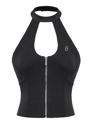 SISTERS Áo corset cổ yếm Kailani - Đen