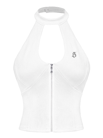 SISTERS Áo corset cổ yếm Kailani - Trắng