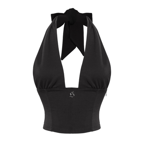 SISTERS Áo croptop cổ yếm Eileen