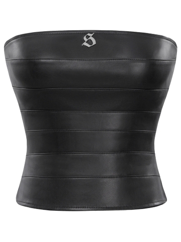 SISTERS Áo croptop da cúp ngực Goldie - Đen