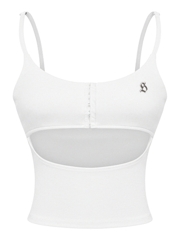 SISTERS Áo hai dây dáng croptop khoét ngực AMINTA - Trắng