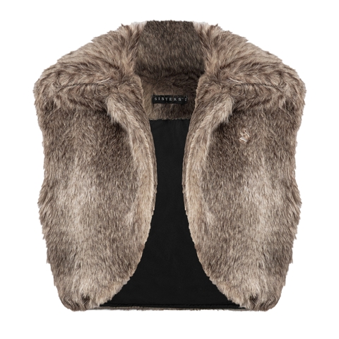 SISTERS Áo khoác lông cộc tay Elsie