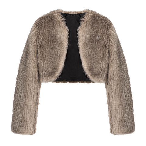 SISTERS Áo khoác lông dài tay Peggy - Nâu