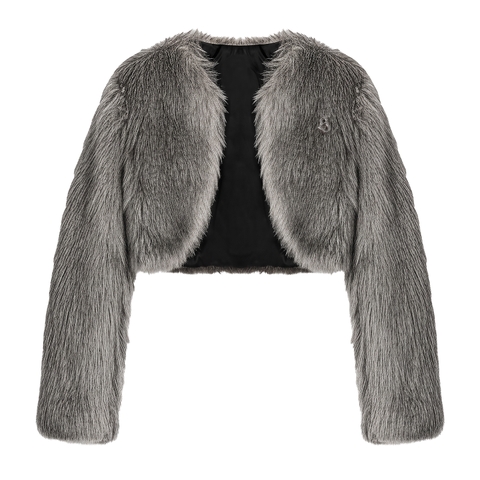 SISTERS Áo khoác lông dài tay Peggy - Xám