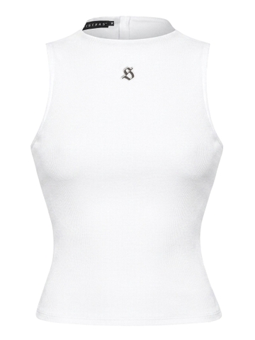 SISTERS Áo croptop khoét lưng Tullia - Trắng