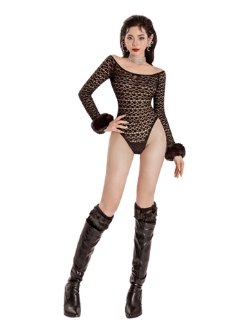 SISTERS Bodysuit ren hoa nhí trễ vai Daisy