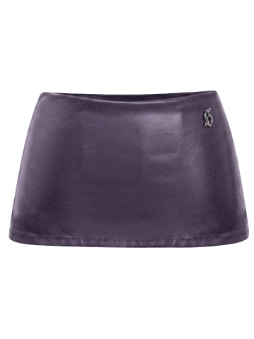 SISTERS Chân váy da Mini Skirt Keely - Tím