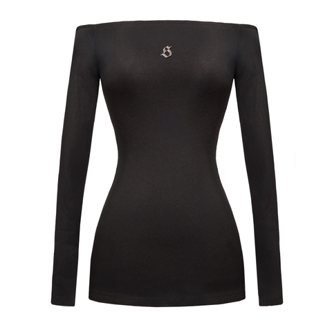 SISTERS Váy đầm body trễ vai dài tay Dorie