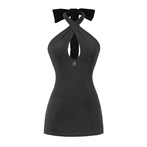 SISTERS Váy đầm body cổ đan chéo Jamie