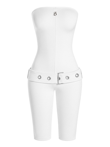 SISTERS Jump lửng cúp ngực kèm belt Amelie - Trắng