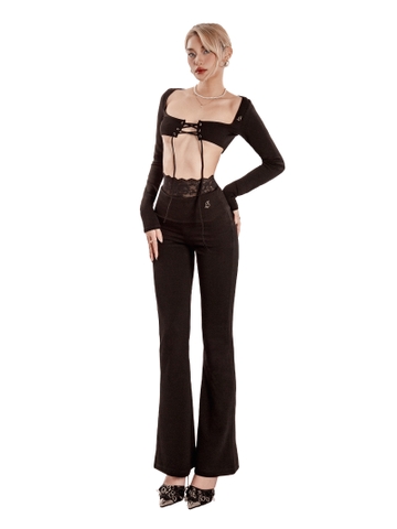 SISTERS Quần dài lưng lật Donatella